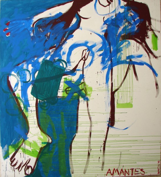 AMANTES  mixed media on canvas. 2007     