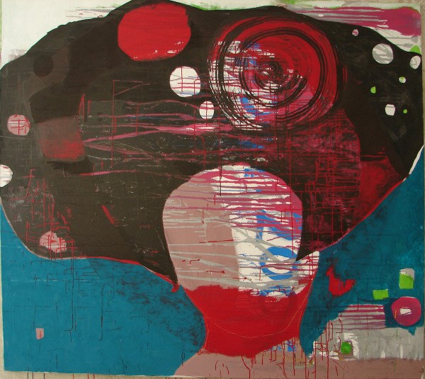MI CABEZA. mixed media on canvas. 200x180cm. 2009     
