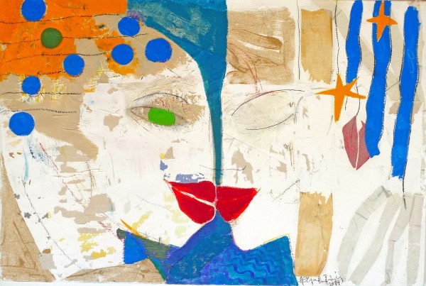 THE KISS mixed media on canvas. 120X90 cm. 2014       